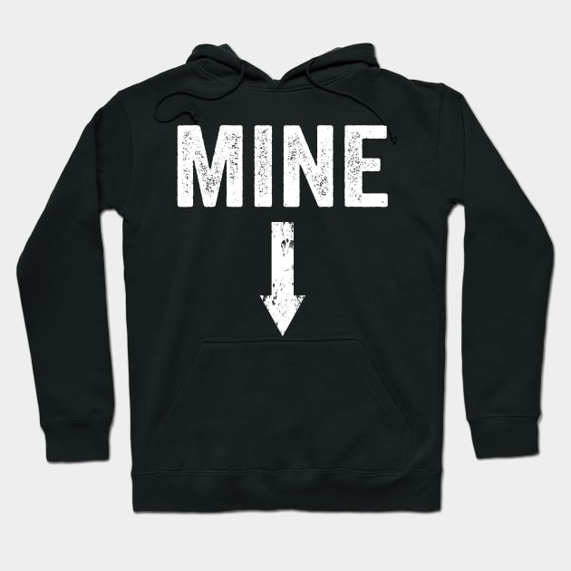 Mine Down Arrow Pro Choice Pro Abortion Hoodie by Simpsonfft